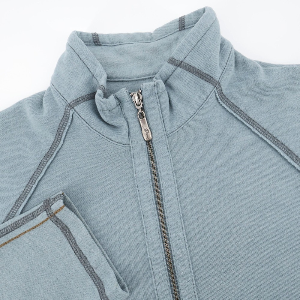 Tommy Bahama Jeans Quarter Zip Pullover Blue Long Sleeve Mens Large